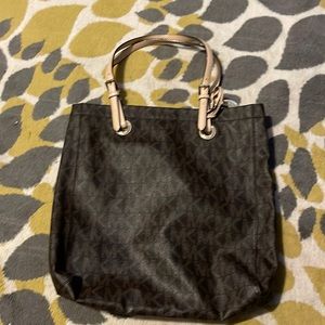 Gently used Michael Kors brown tote in excellent condition